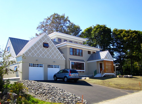 Renovated vestibule and standing seam metal roofing